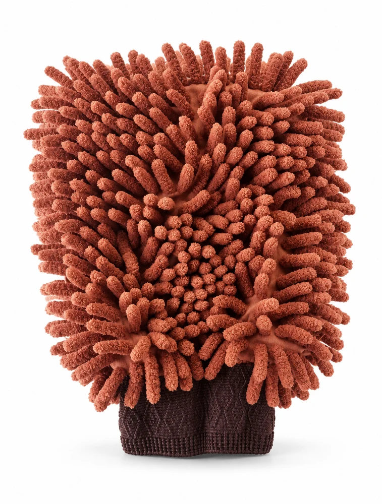 Brown Microfiber Cleaning Hand Gloves Pack Of 2 Set