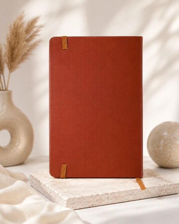 Brown Premium Solid Cover Magnetic Pen Diary — bulk from ₹173