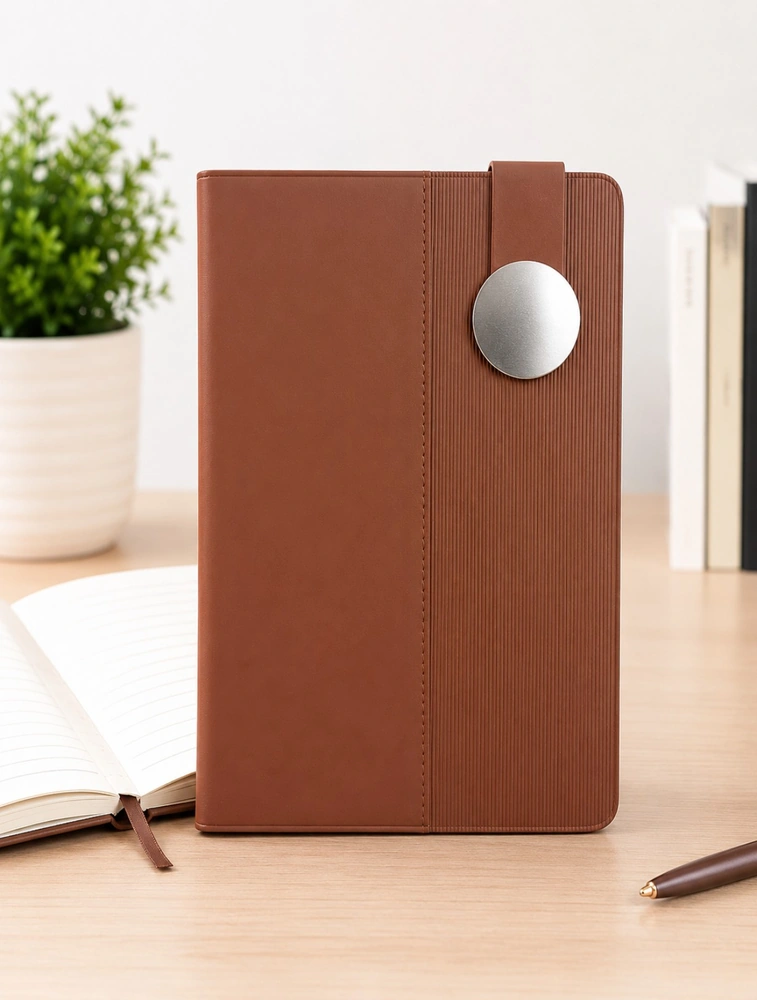 Brown Single Line Half Textured with Round  Dial  at Top Dairy