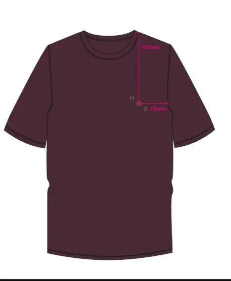 Burgundy Dri Fit Mars 200 GSM Round Neck TShirt