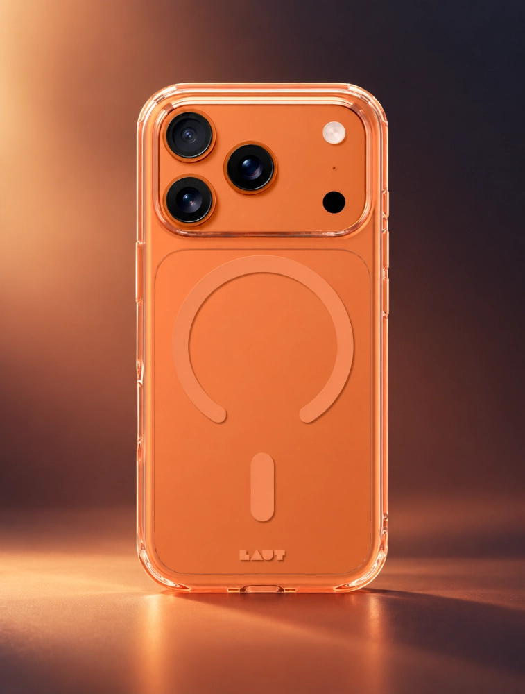 Orange CRYSTAL FLURO Case For iPhone 17 Pro Max