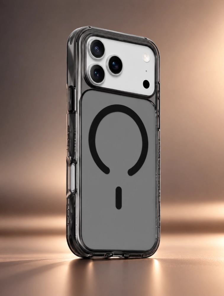 Black CRYSTAL MATTER X Case For iPhone 17 Pro Crystal
