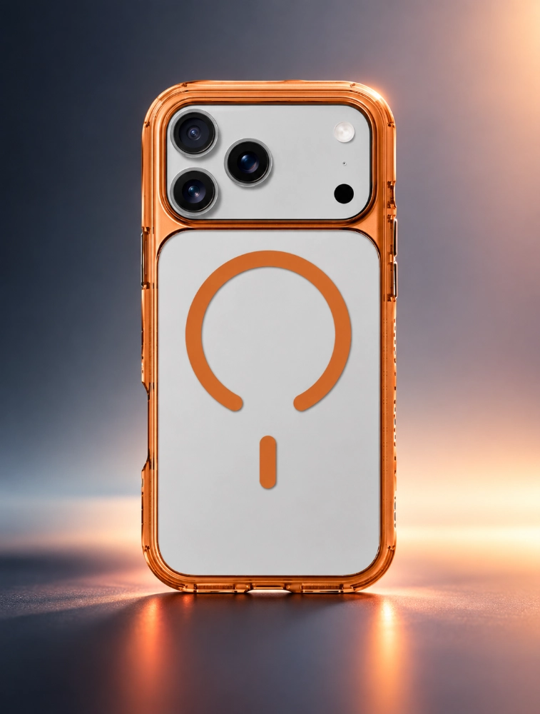 Orange CRYSTAL MATTER X Case For iPhone 17 Pro