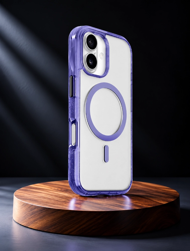 Purple CRYSTAL MATTER X Case For iPhone 17