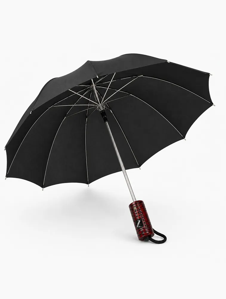 Candy Red Holder Noir Grip Compact Umbrella
