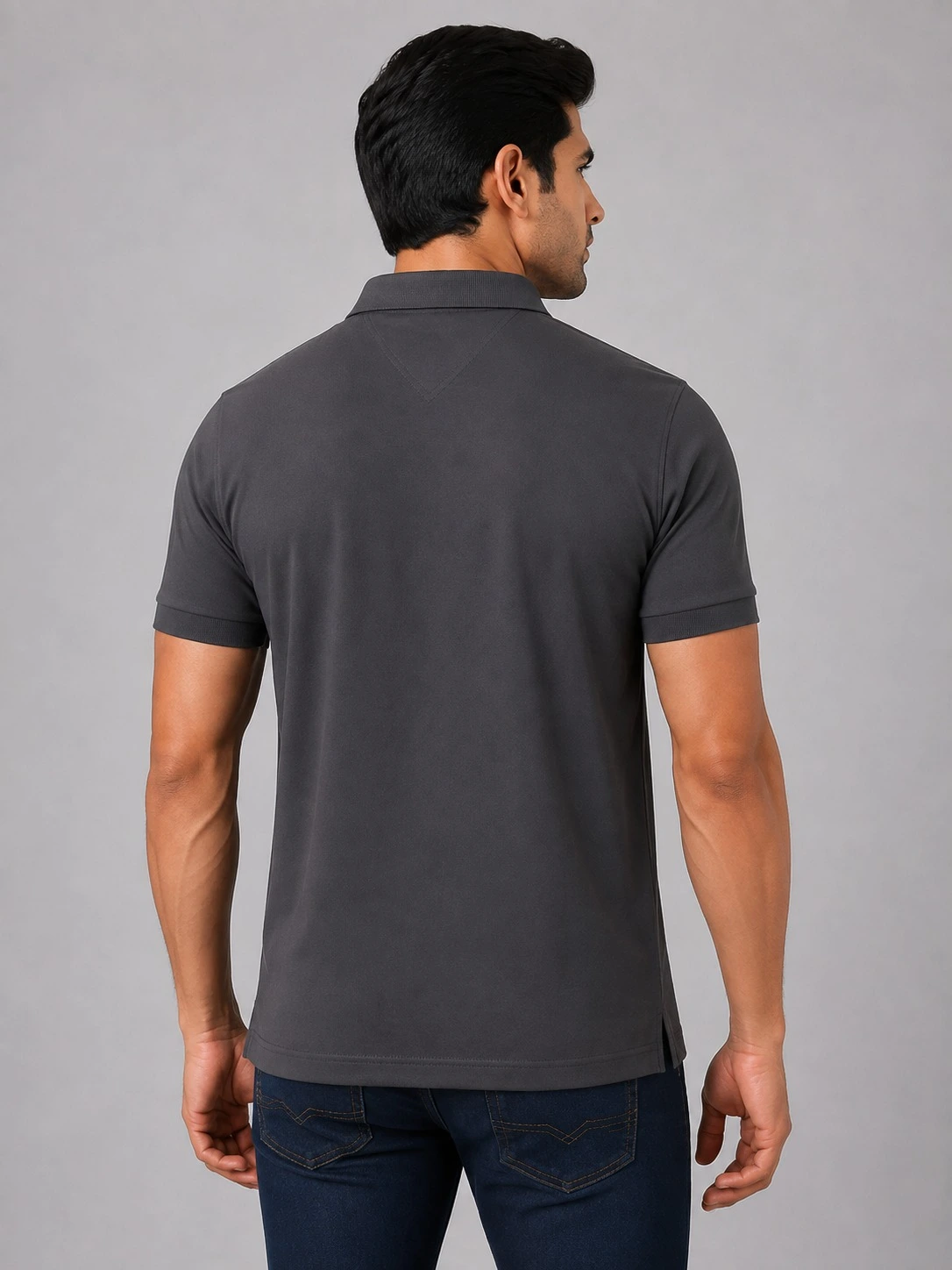 Cement Grey Mens AeroPiq Mars 210 GSM Polo TShirt