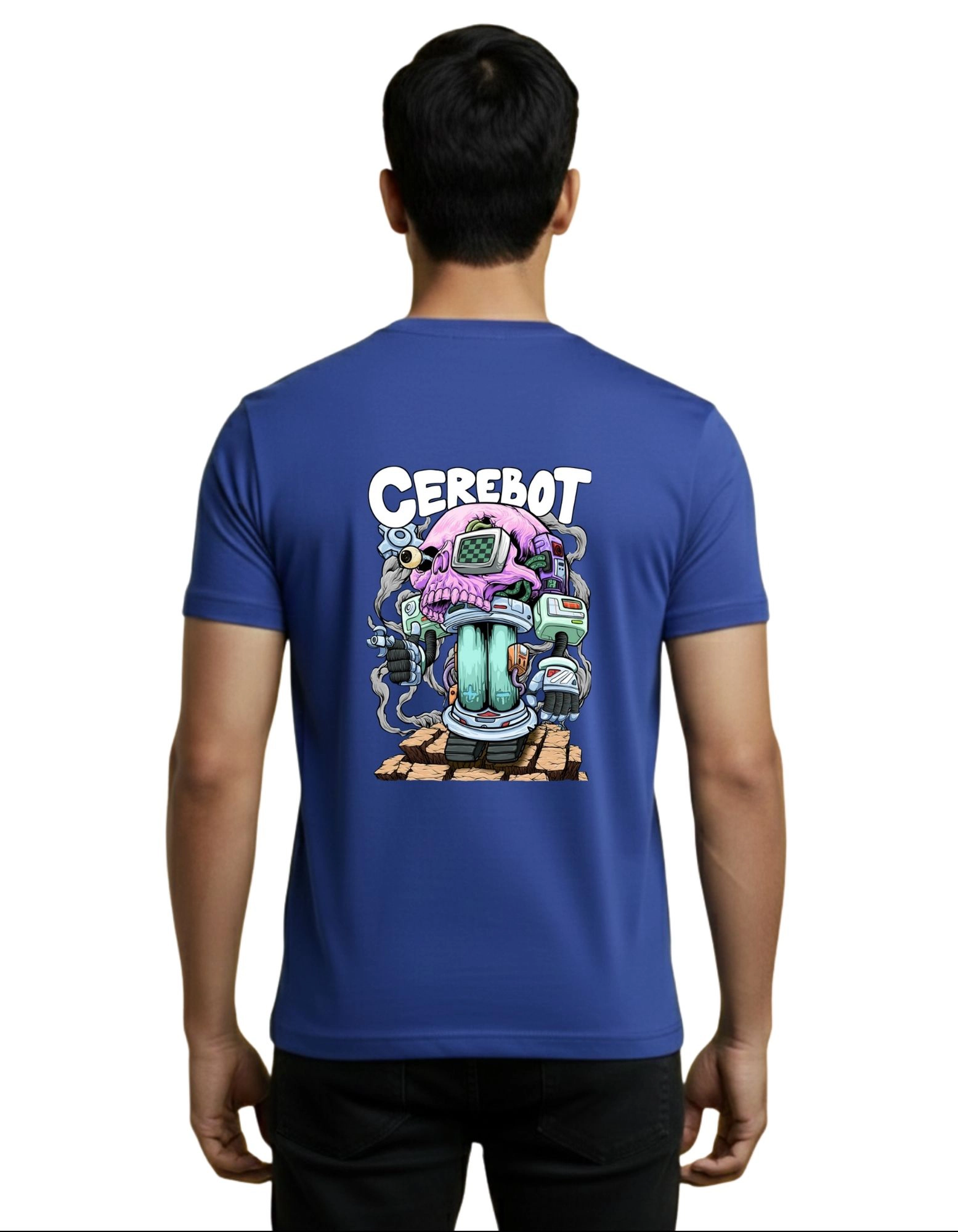 Cerebot Cotton Round Neck T-Shirt 180 GSM Royal Blue