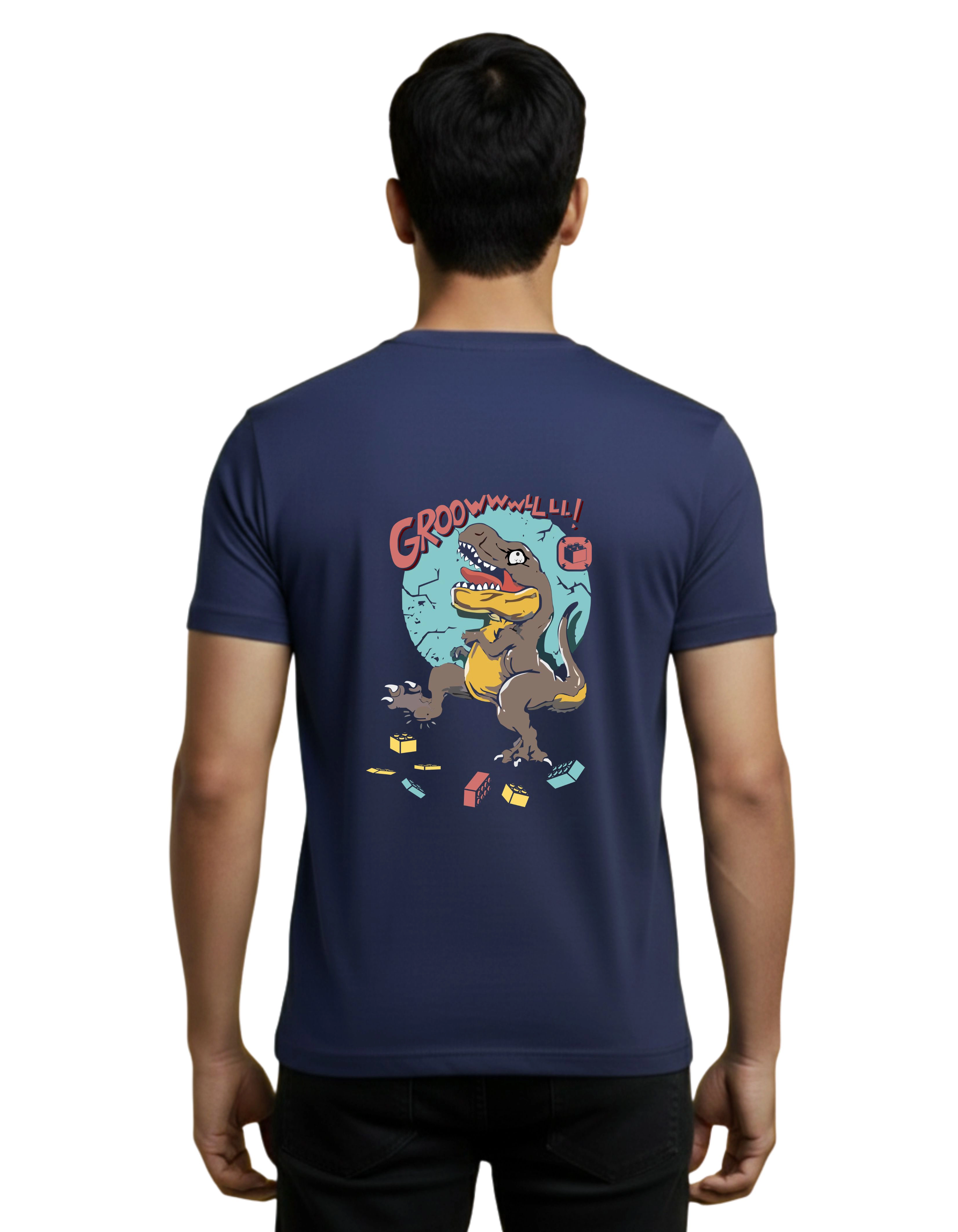 Chaos Cotton Round Neck T-Shirt 180 GSM Navy Blue
