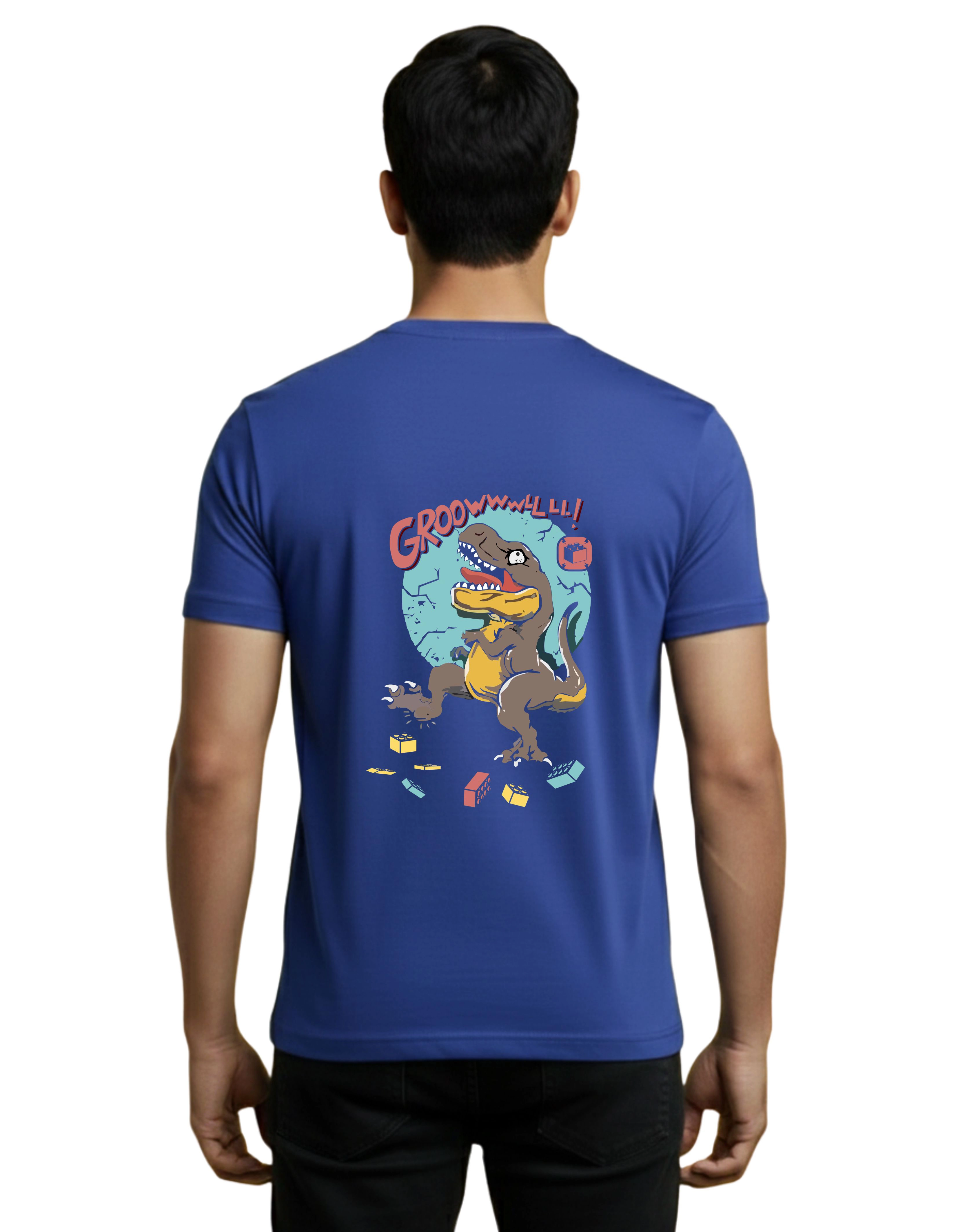 Chaos Cotton Round Neck T-Shirt 180 GSM Royal Blue