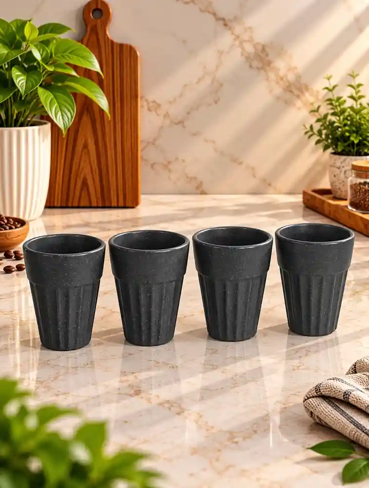 Charcoal  Husk  Chai 4 Piece Of Cups 140ml