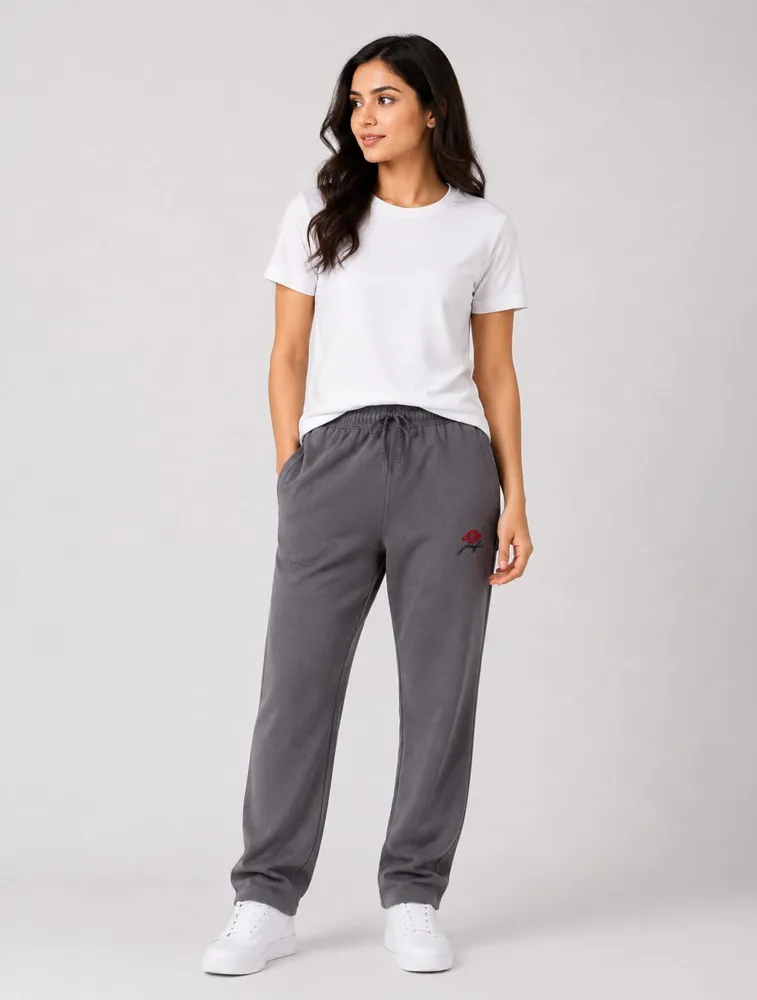 Charcoal Grey Womens Premium Printed Night Wear Pants