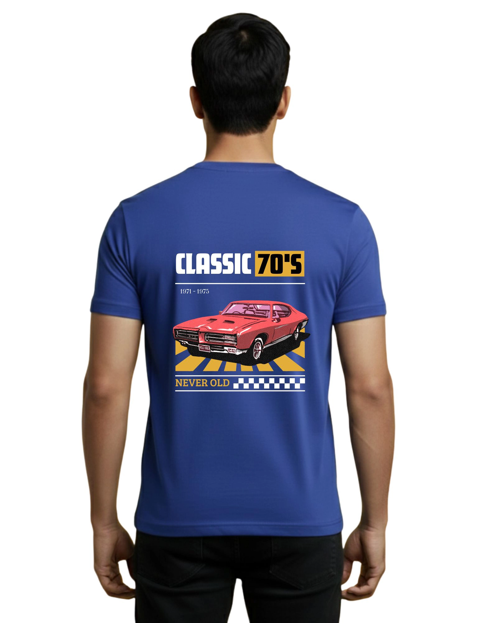 Classic 70's Round Neck 180 GSM T-Shirt Royal Blue