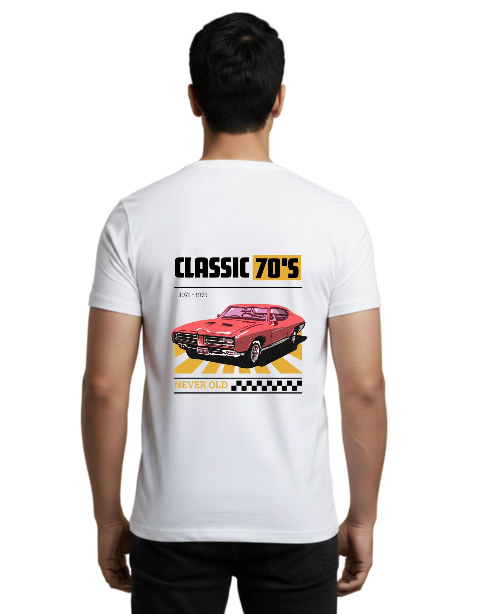Classic 70's Round Neck 180 GSM T-Shirt White