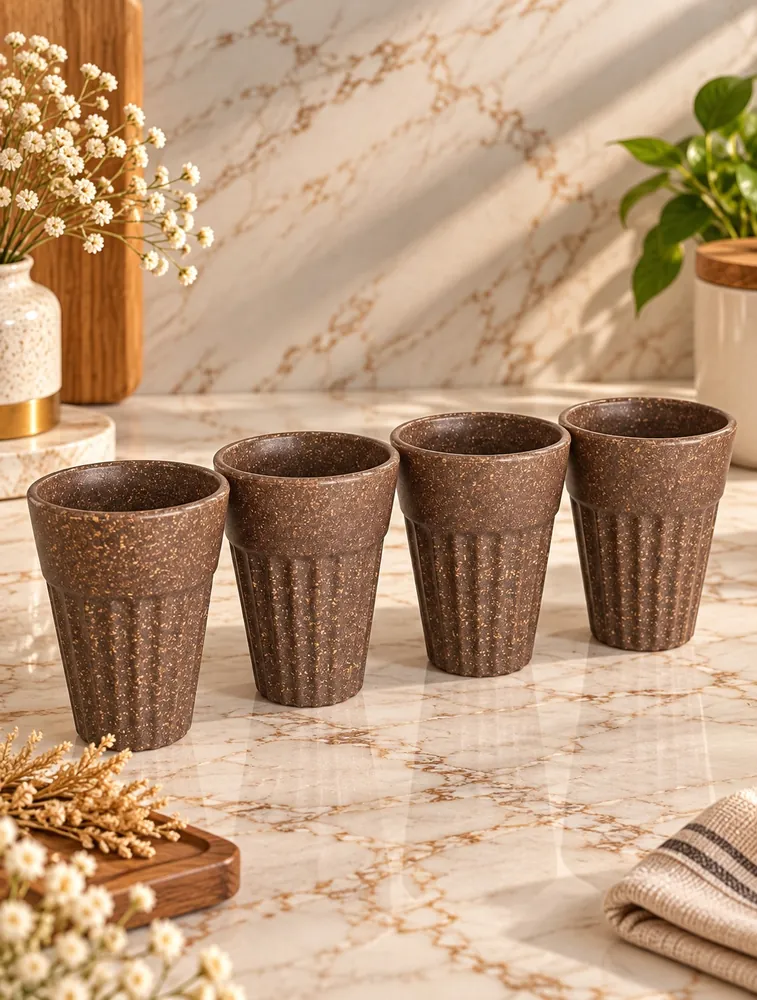 Cocoa Brown Husk Chai 4 Piece Of Cups 140ml