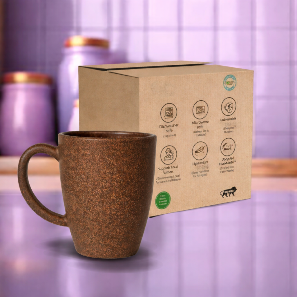 Cocoa Brown Vintage Brew Mug(Pack of 4)