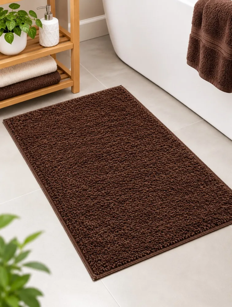 Coffee Brown Premium Micro Polyester Bath Mat