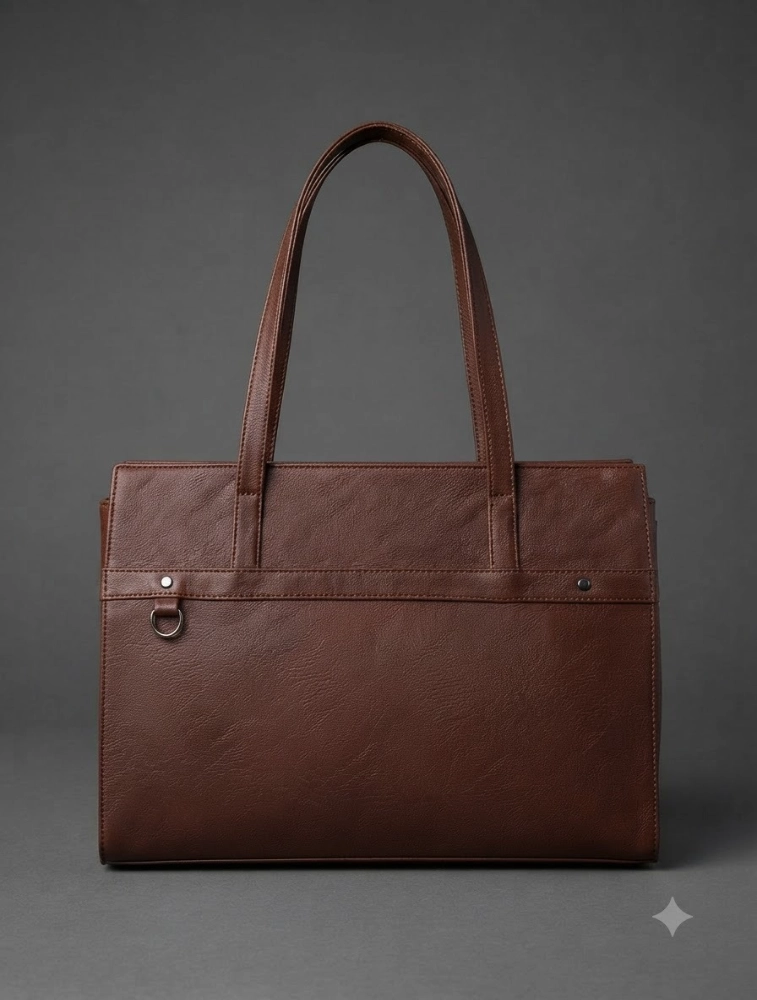Cognac Brown LADY QUINTON PU Shoulder Bag