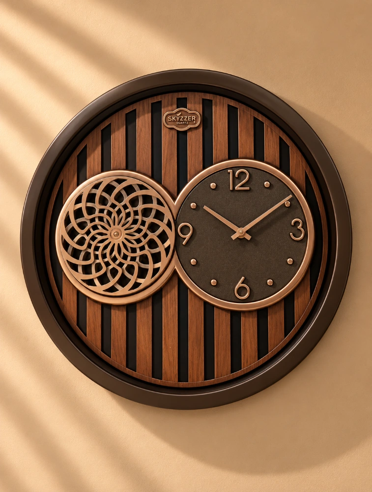 Cola Metalic Copper SKYZZER Quartz Gear Premium Wall Clock S018