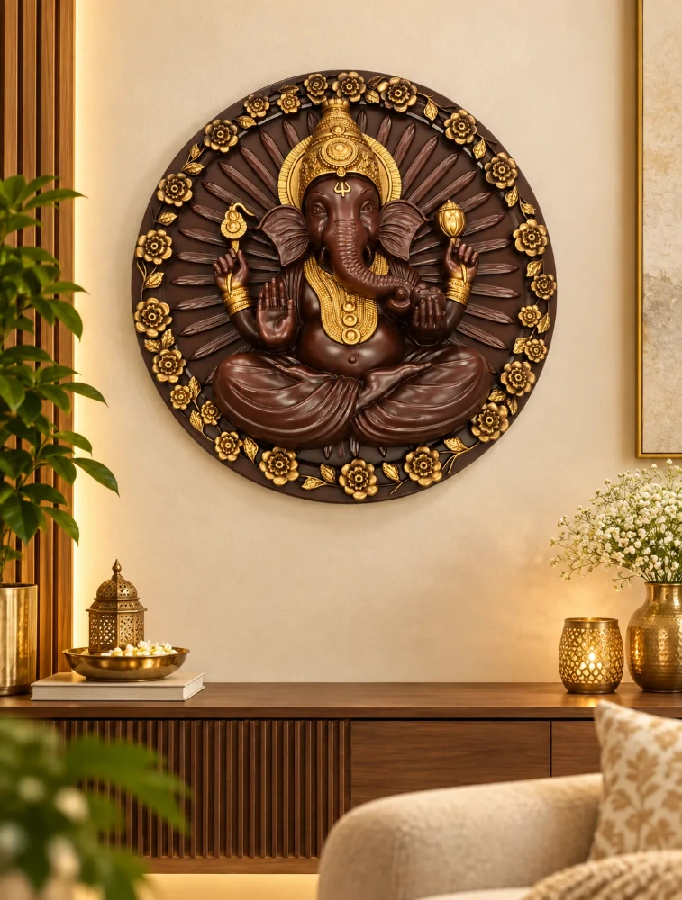 Cola Siddharth Designer Ganesh Wall Idol 3386