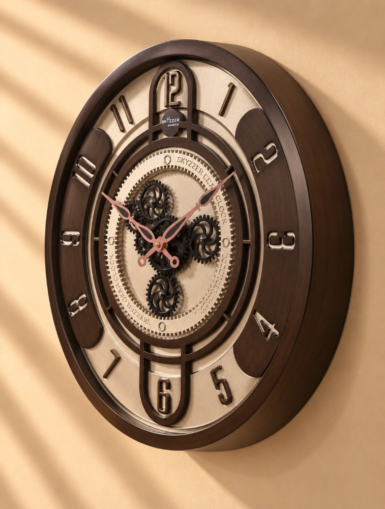 Cola Wood SKYZZER Quartz Gear Premium Wall Clock S 1818