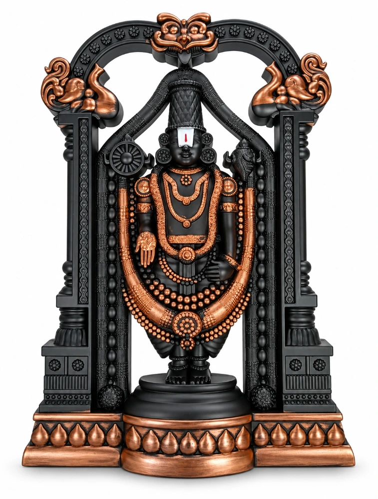 Copper SIFON Designer Tirupati Balaji Wall Idol 33810 
