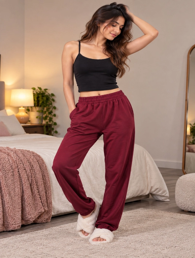 Cranberry Red Cuddle Up Jogger