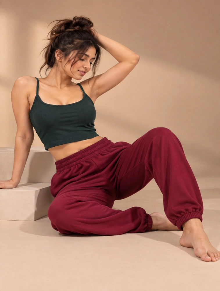 Cranberry Red Cuddle Up Jogger