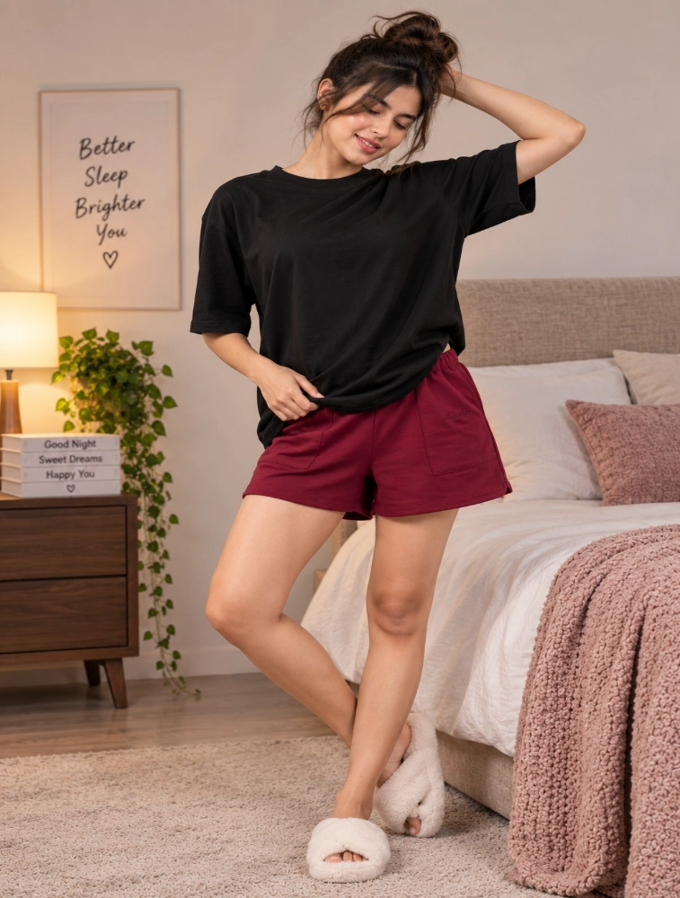 Cranberry Red Playtime Shorts