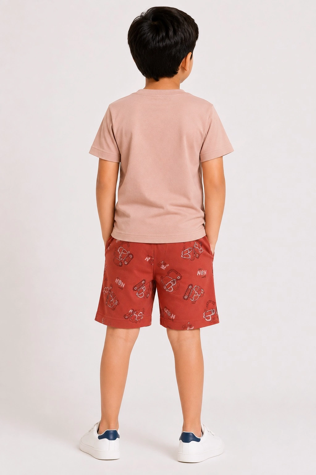 Cream Kids Munna Munni Premium Printed  T shirts With Shorts Set