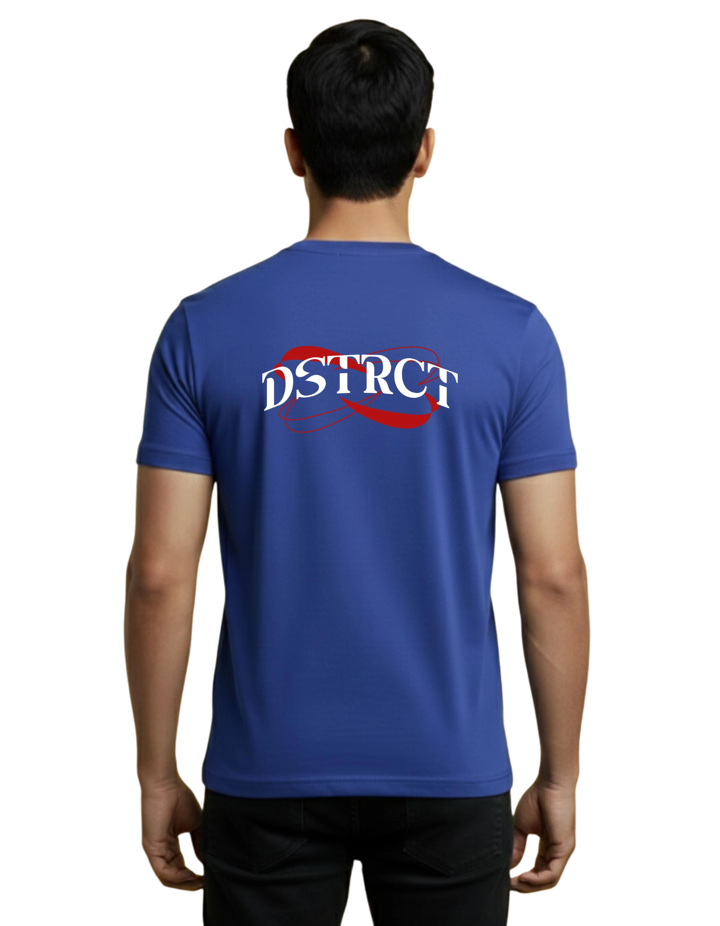 DSTRCT Cotton Round Neck T-Shirt 180 GSM Royal Blue