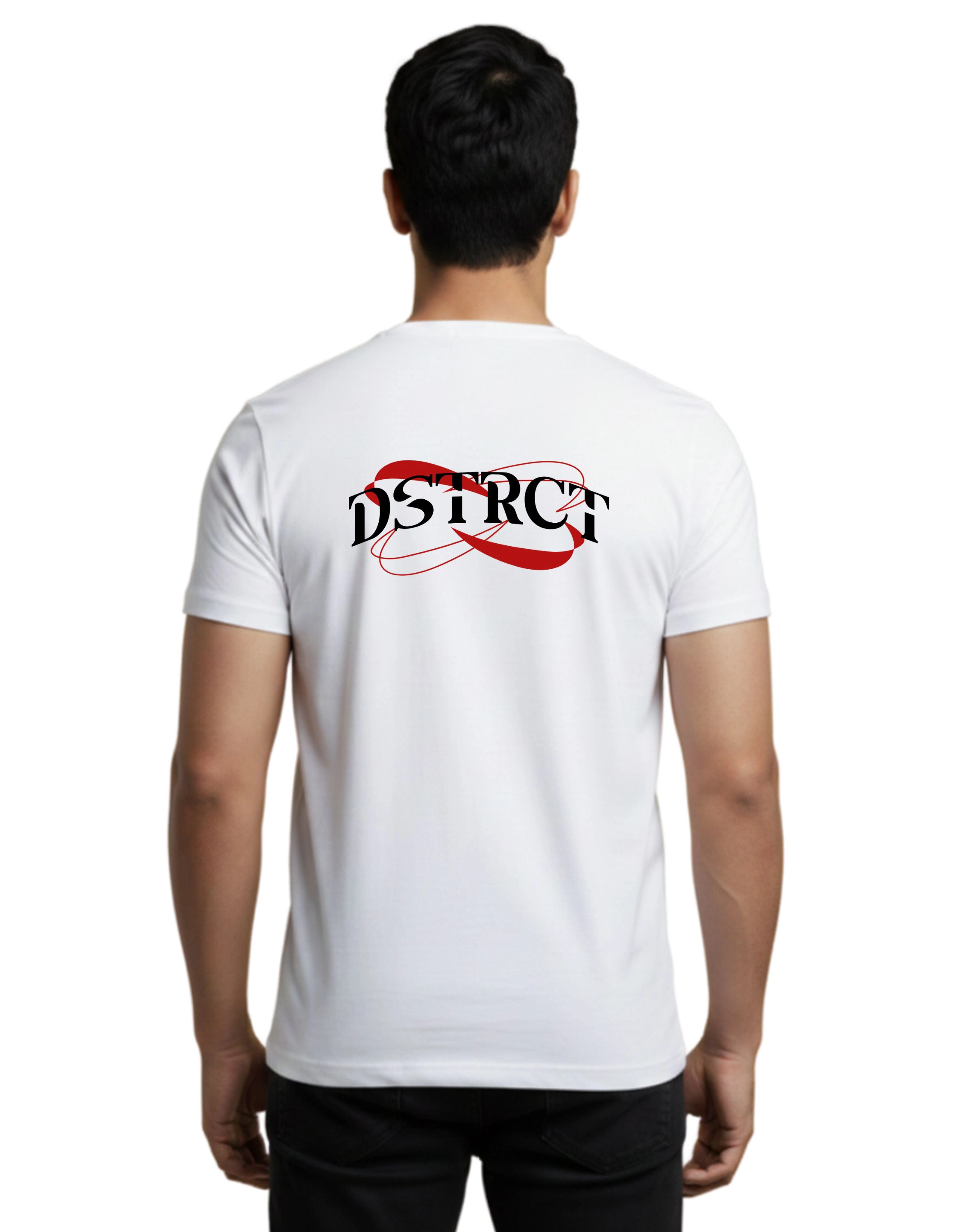 DSTRCT Cotton Round Neck T-Shirt 180 GSM White