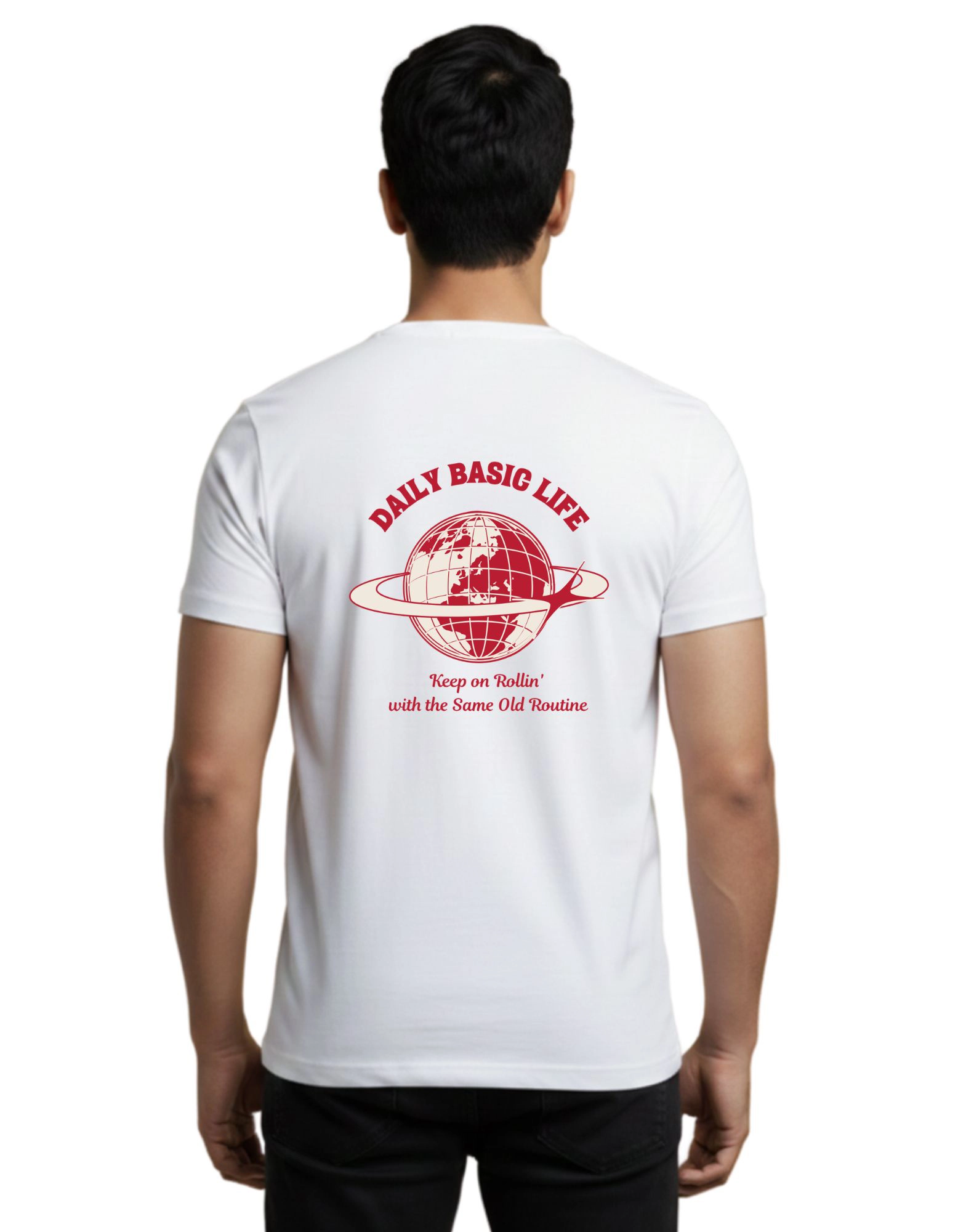 Daily Basic Life Cotton Round Neck T-Shirt 180 GSM White