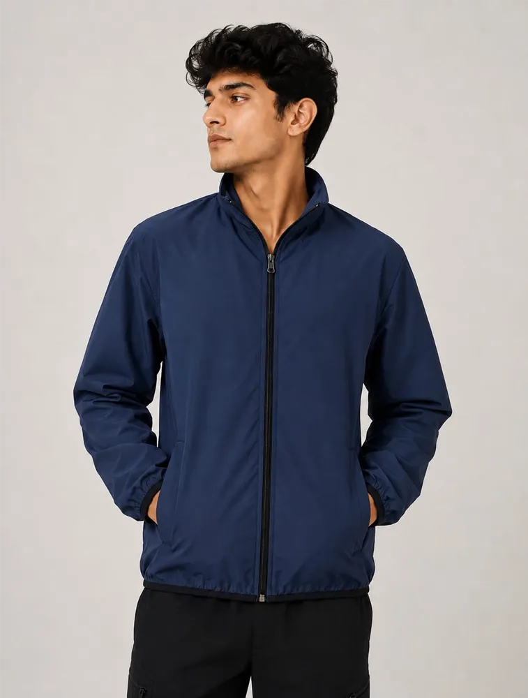 Dark Blue Unisex Wind Cheater Light Weight