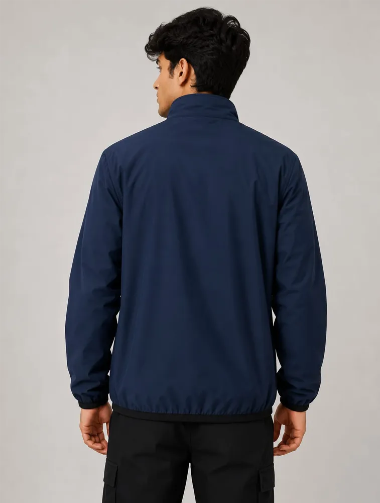 Dark Blue Unisex Light Weight Wind Cheater Jacket — bulk from ₹549