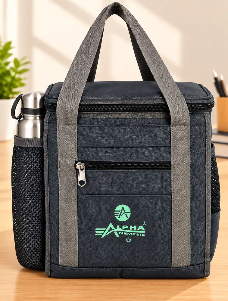 Dark Grey Alpha Nemesis Square Smart Carry Lunch Bag