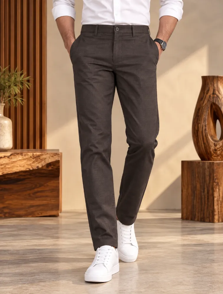 Dark Grey Mens Classic Fit Chino