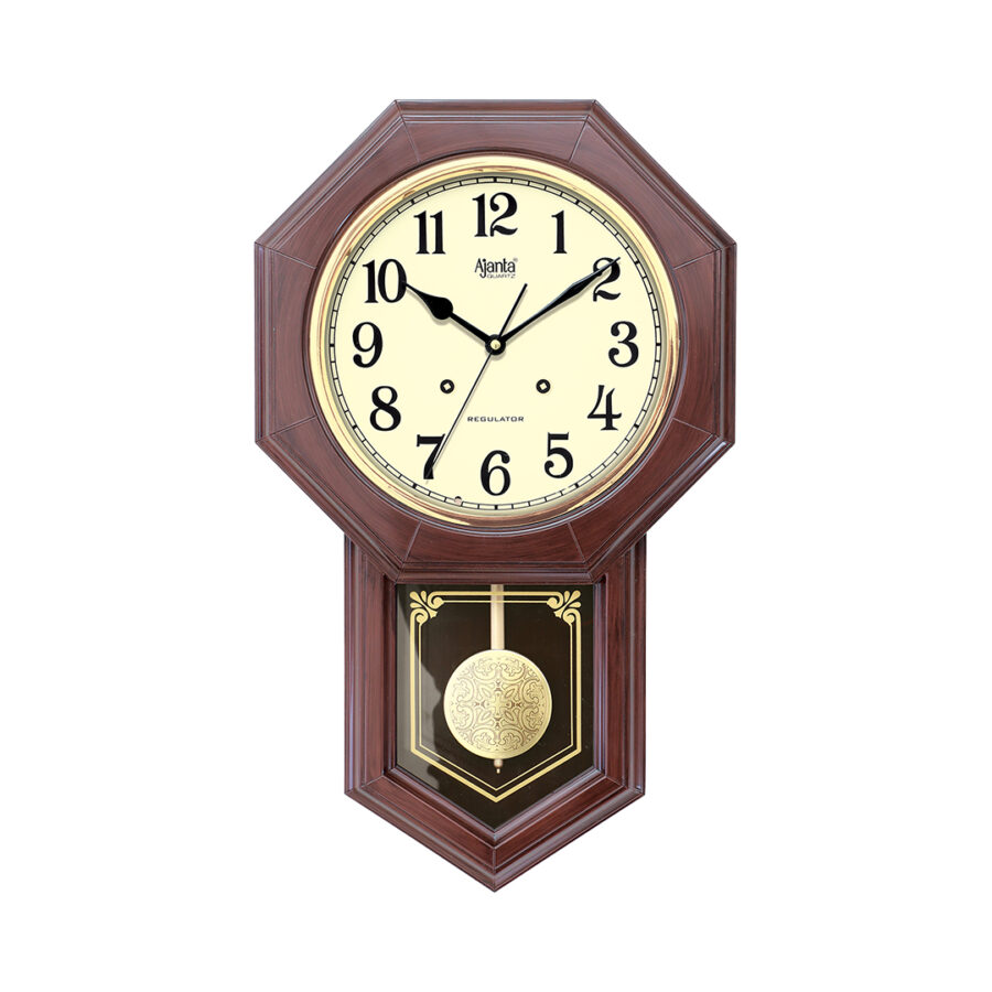 Dark Oak Wood Musical Pendulum Wall Clock 6027