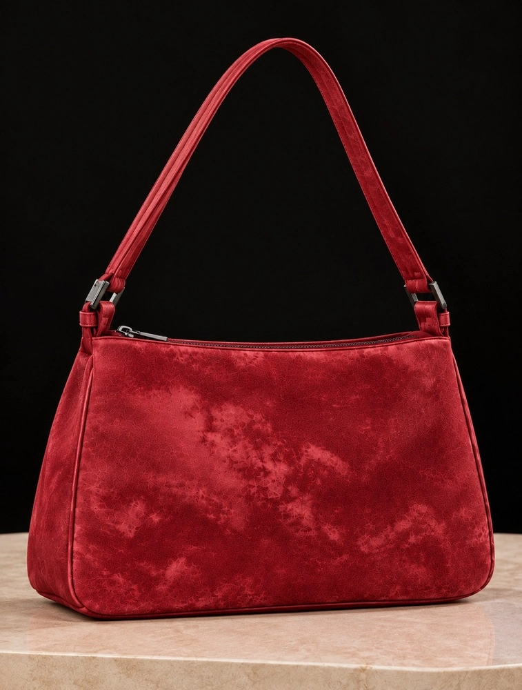 Dark Red Stylish Tote PU Leather Handbag for Women