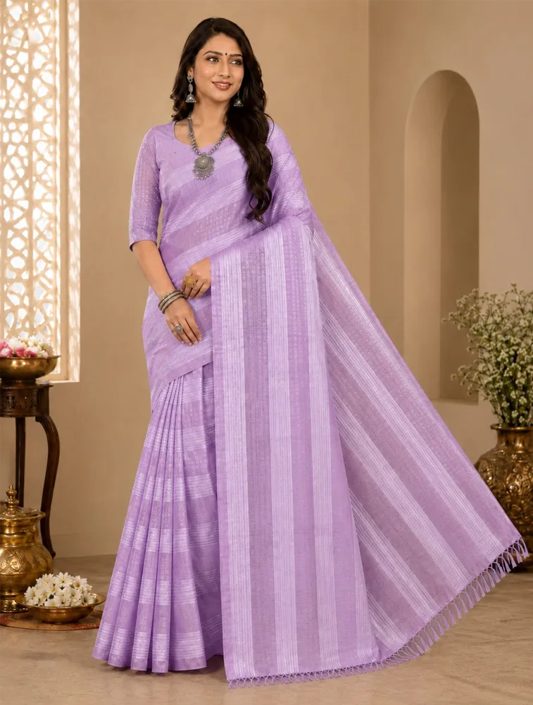 Deep Plum Purple Womens Printed Luxury Poonam special Soft Silk