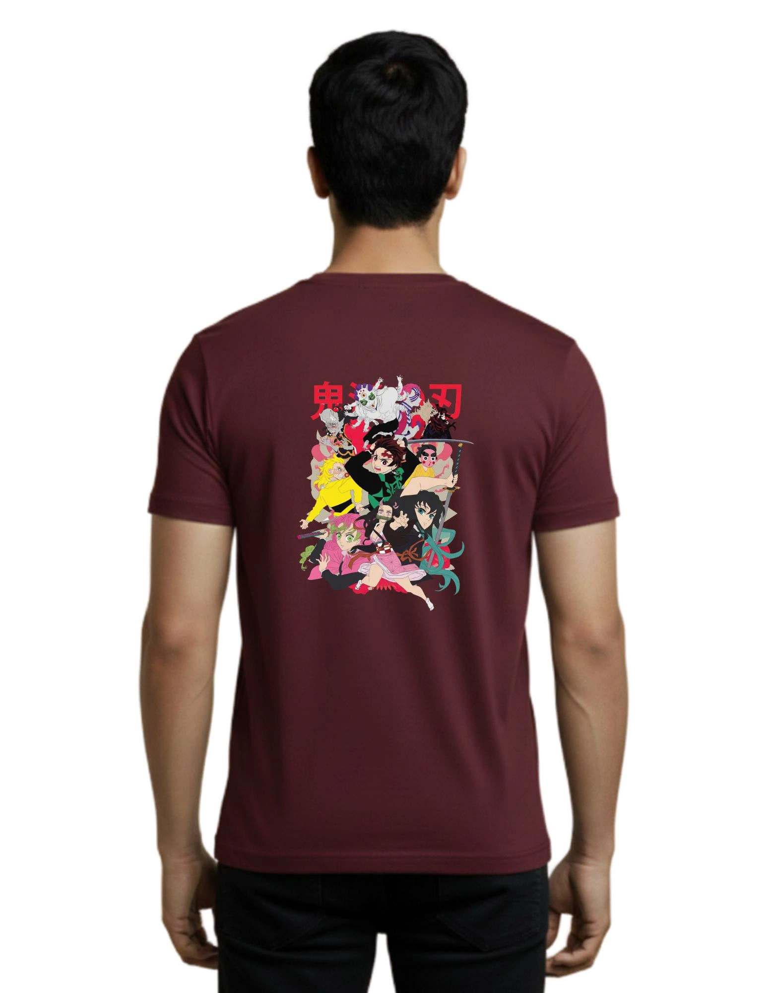 Demon Slayer Legends Cotton Round Neck T-Shirt 180 GSM Maroon