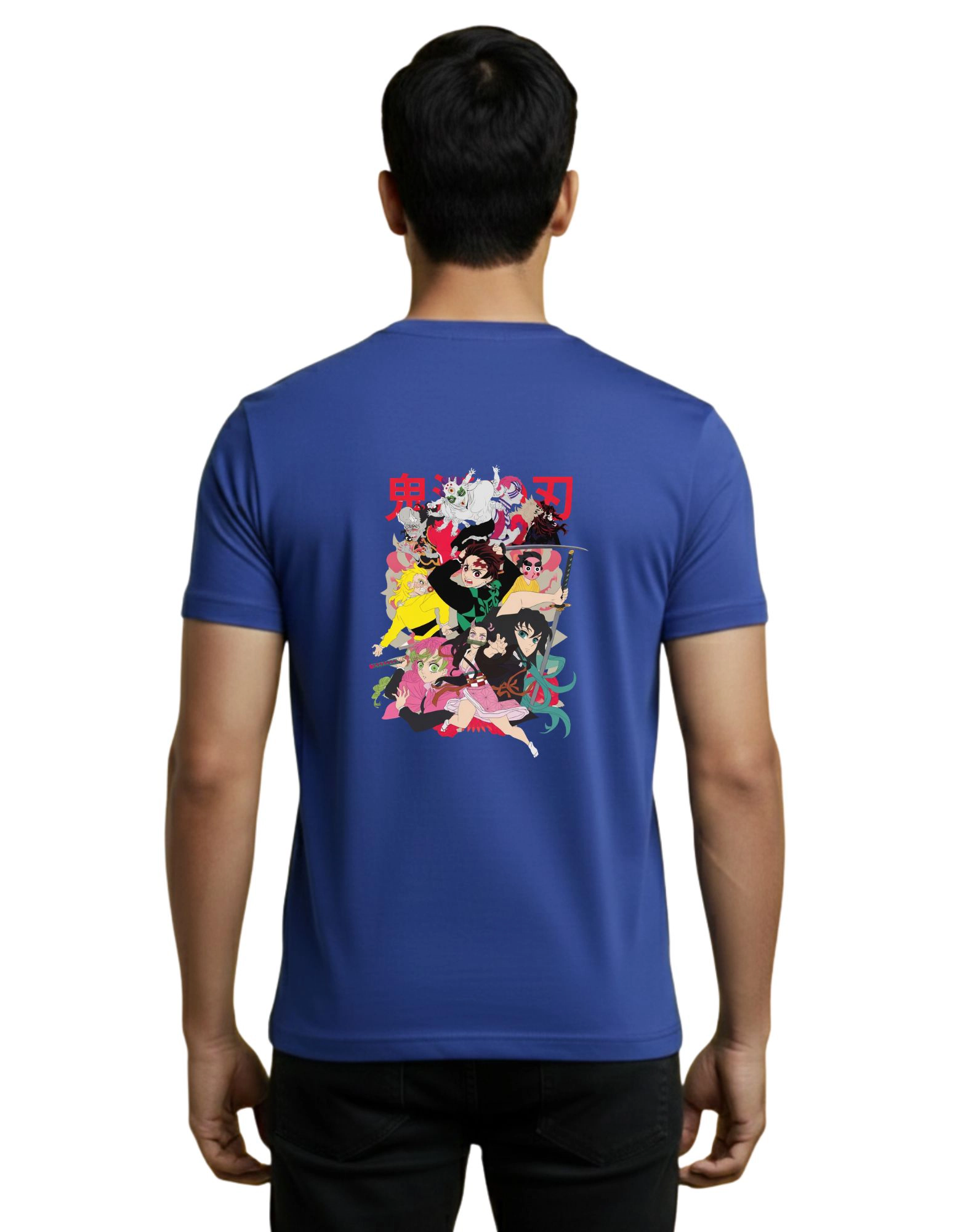 Demon Slayer Legends Cotton Round Neck T-Shirt 180 GSM Royal Blue