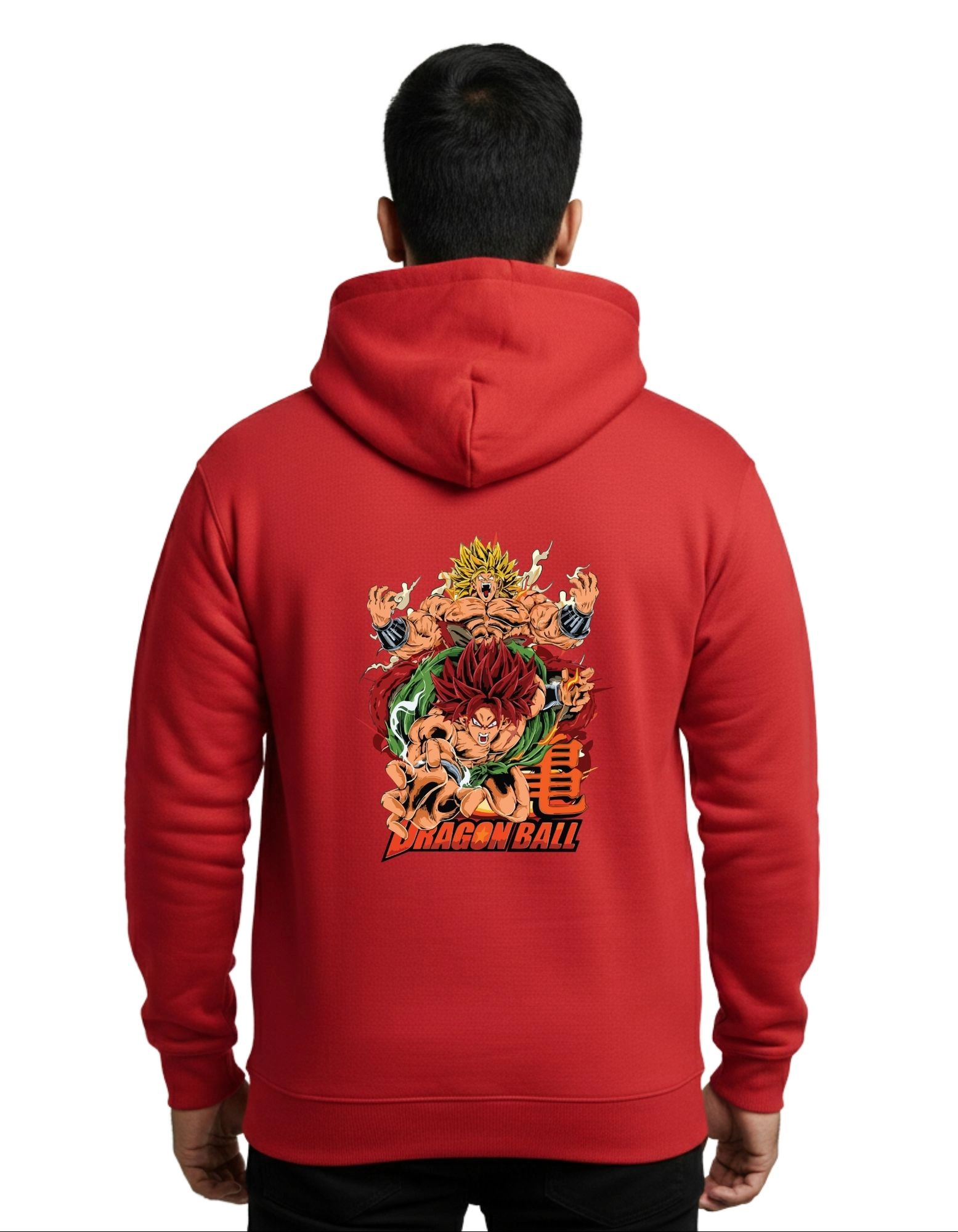 Dragon Ball Cotton Hoodie Without Zipper 300 GSM Red