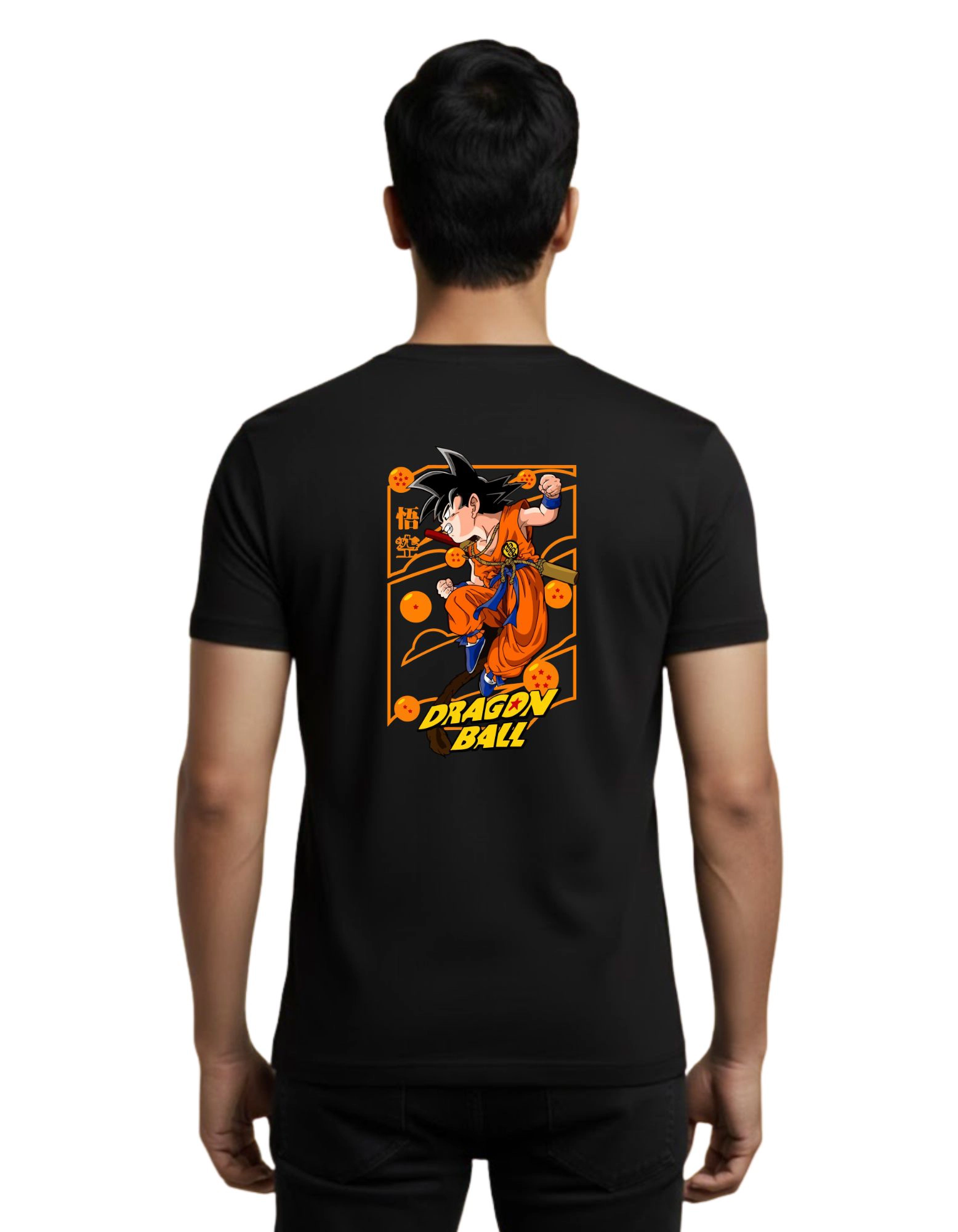 Dragon Ball Warrior Cotton Round Neck T-Shirt 180 GSM Black