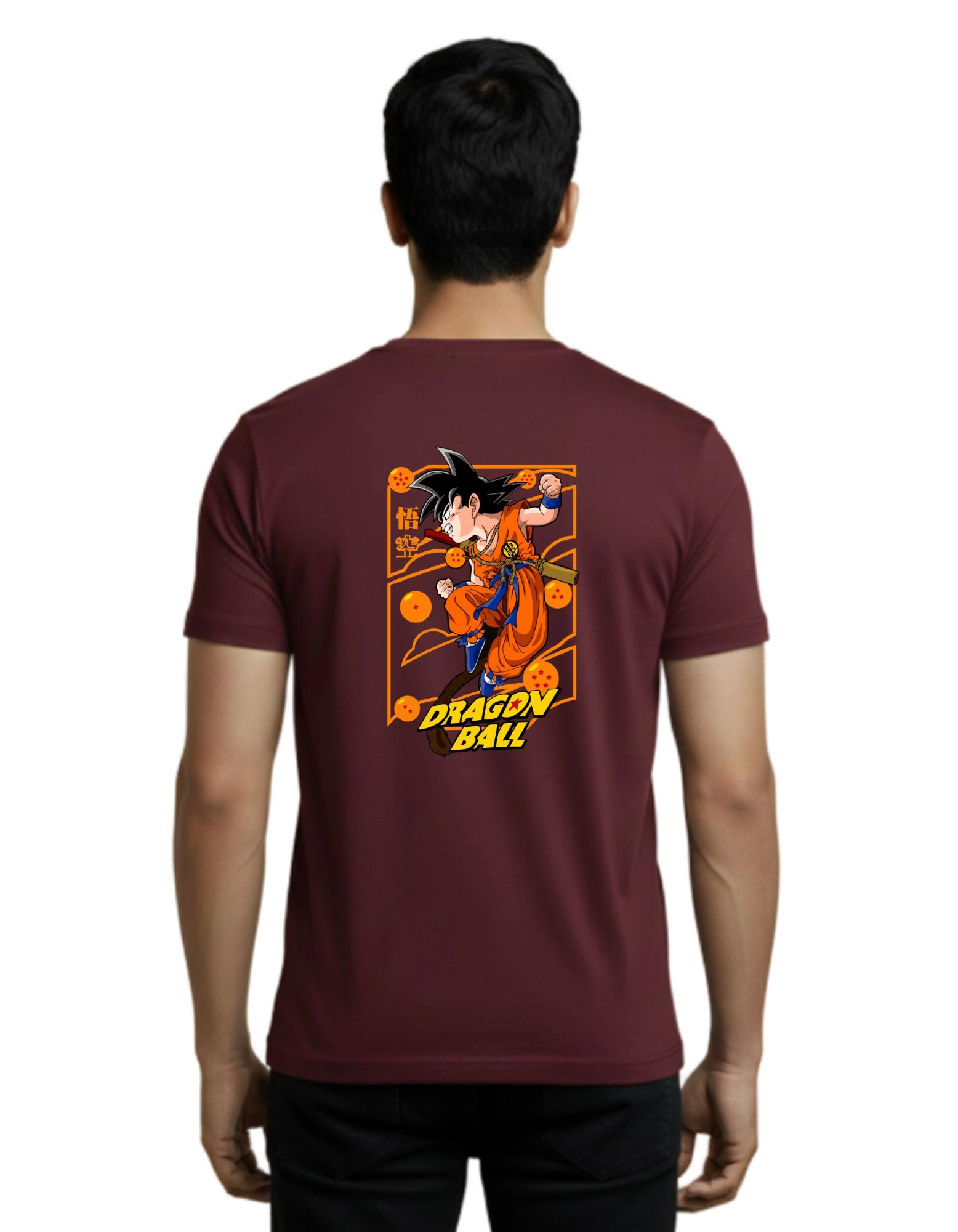 Dragon Ball Warrior Cotton Round Neck T-Shirt 180 GSM Maroon