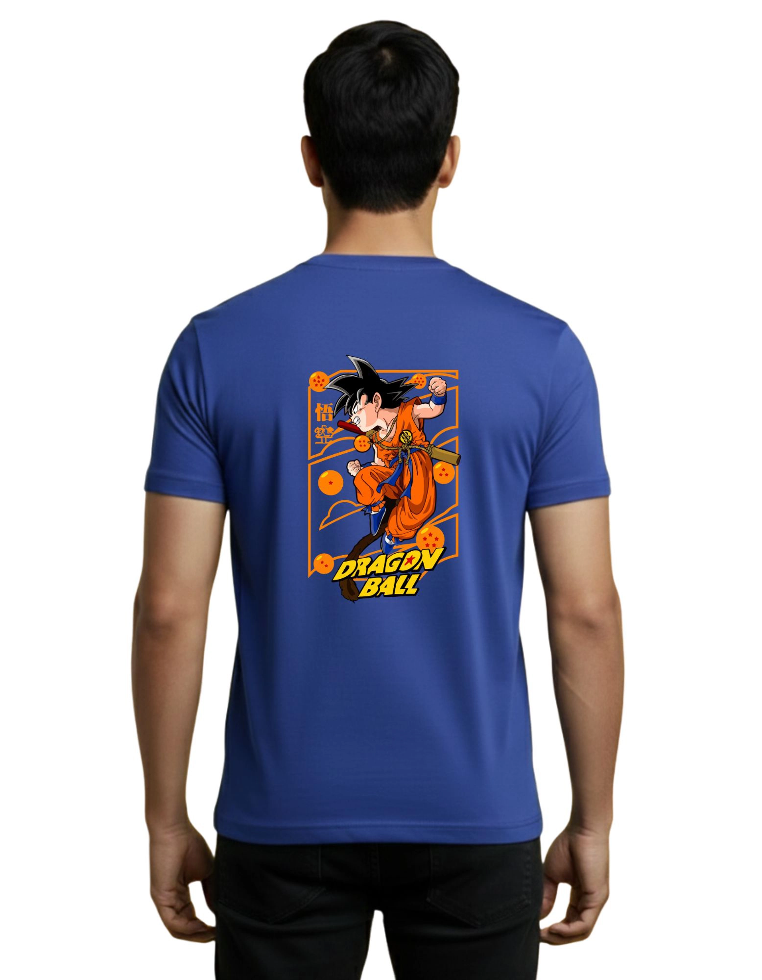 Dragon Ball Warrior Cotton Round Neck T-Shirt 180 GSM Royal Blue