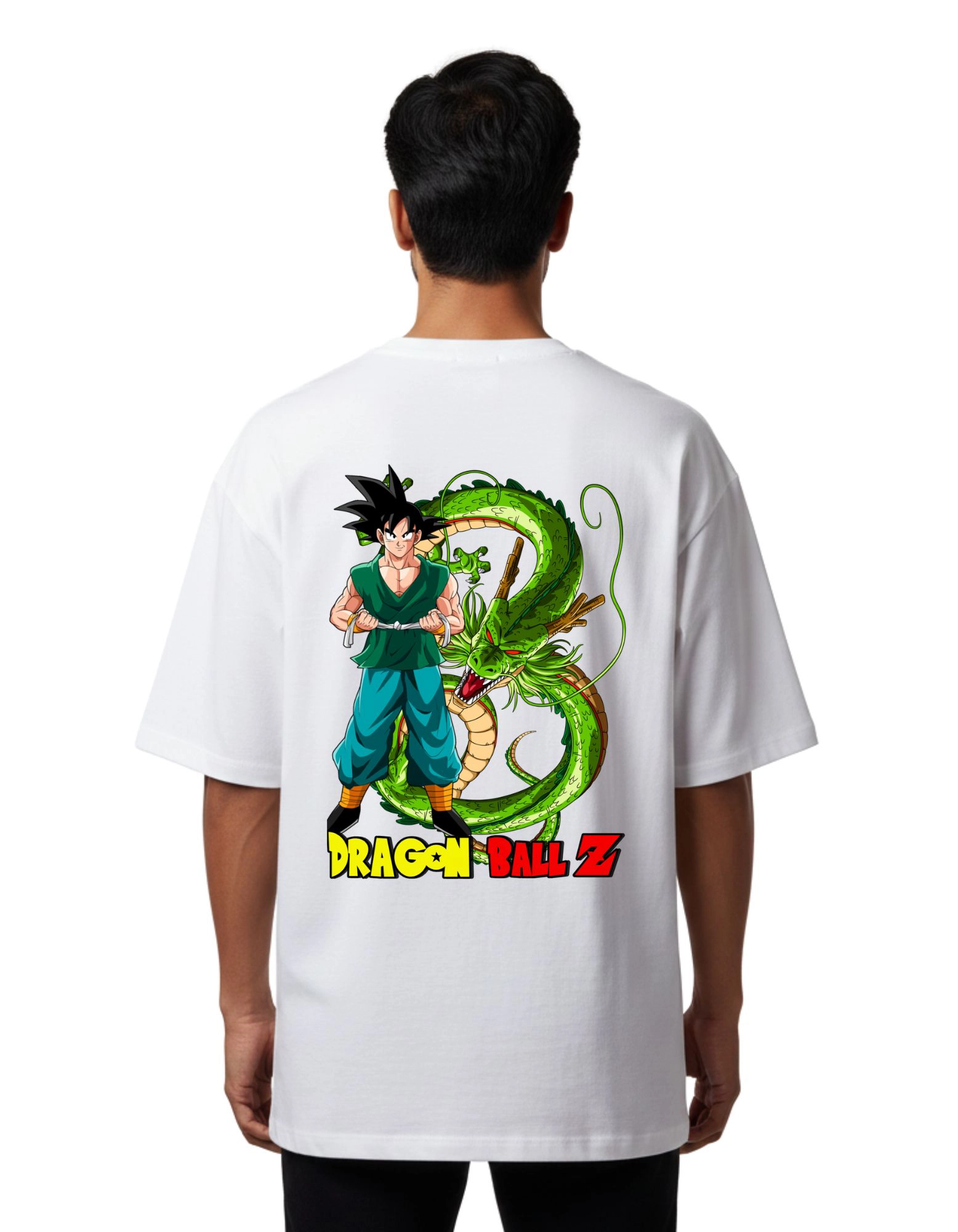 Dragon Ball Z Oversized French Terry Cotton T-Shirt 240 GSM White