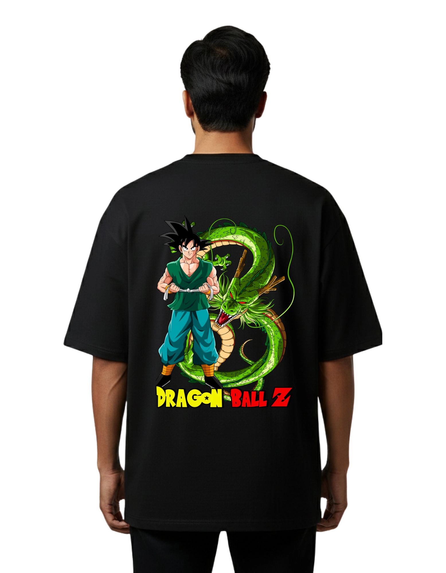Dragon Ball Z Oversized French Terry Cotton T-Shirt 240 GSM Black