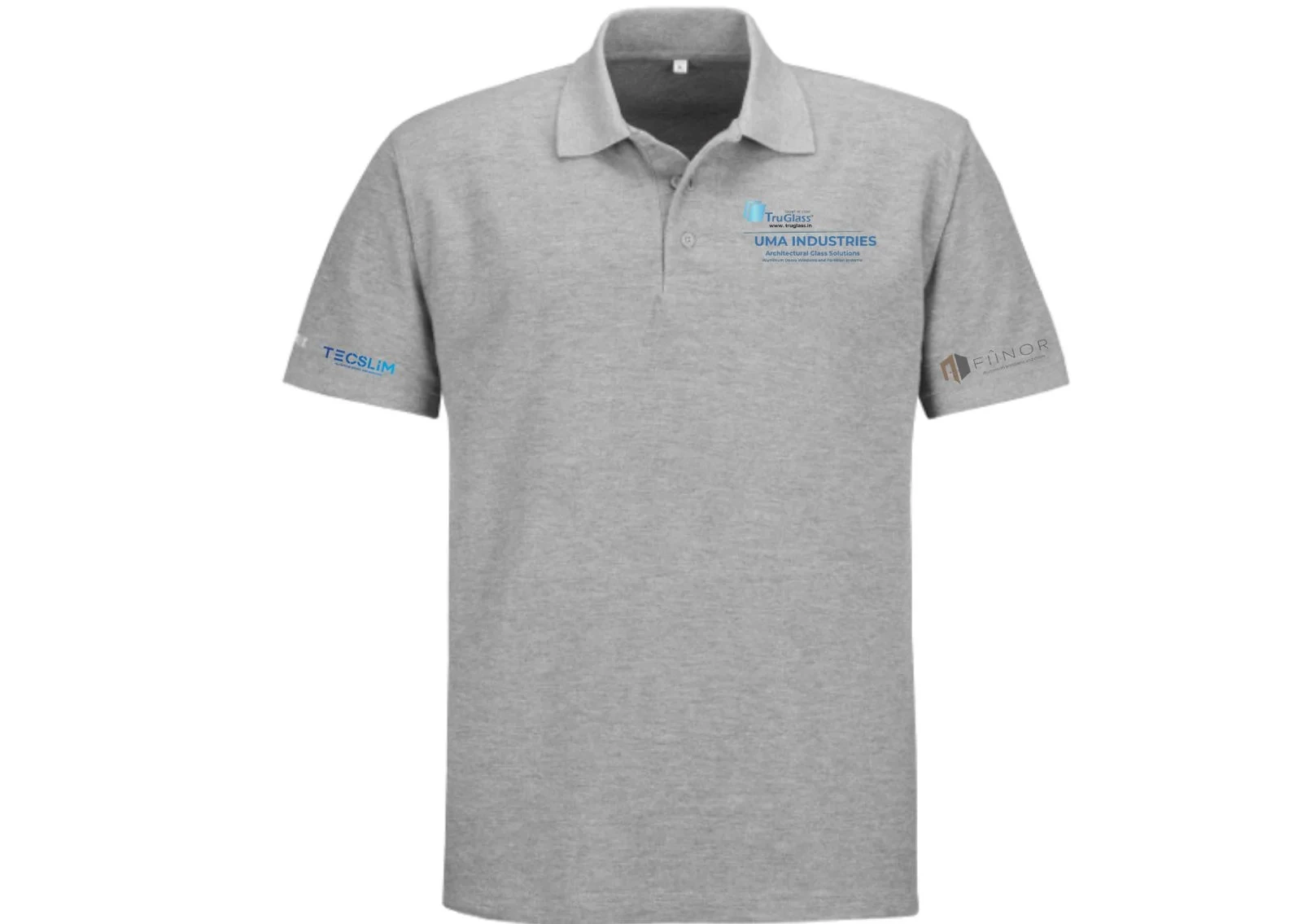 Steel Grey Dri Fit Mars 200 GSM Polo Half Sleeve TShirt with Pocket