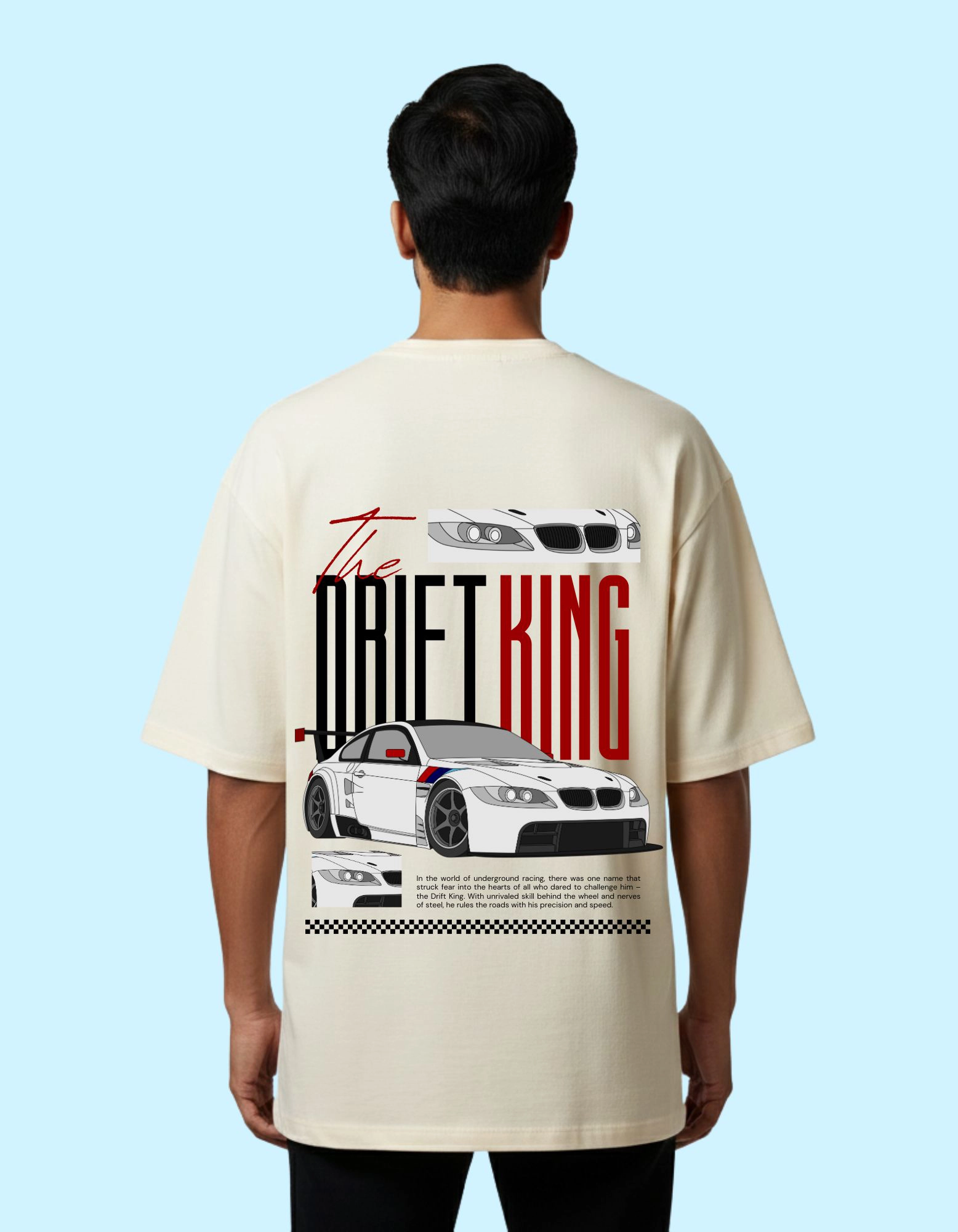 Drift Legacy Oversized French Terry Cotton T-Shirt 240 GSM Half Sleeve Beige