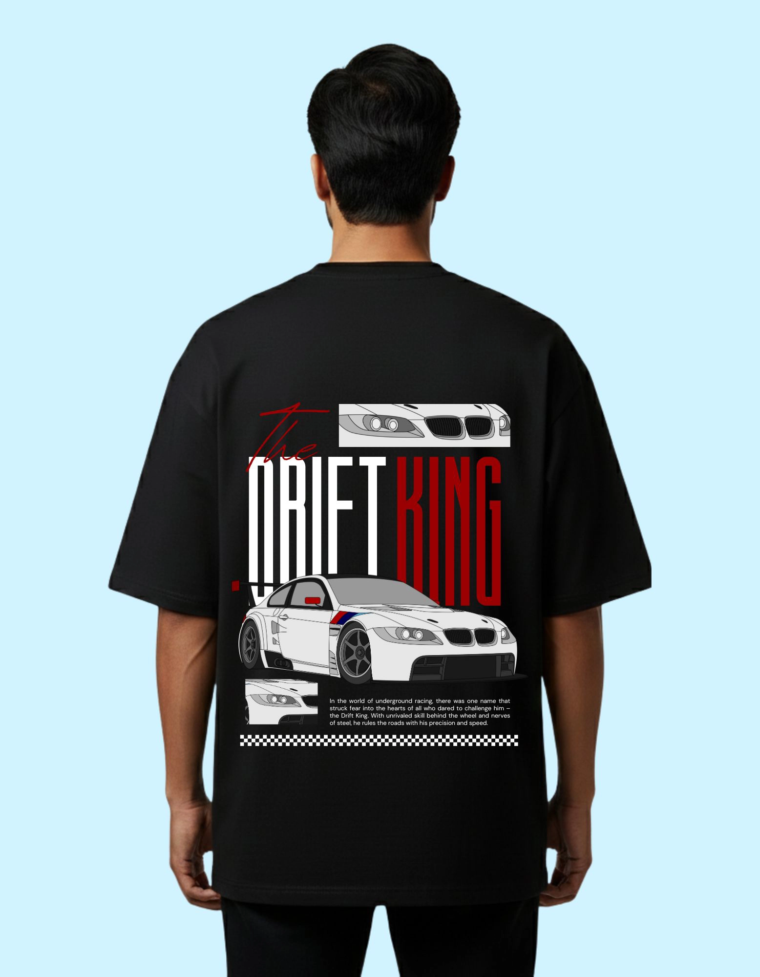 Drift Legacy Oversized French Terry Cotton T-Shirt 240 GSM Half Sleeve Black